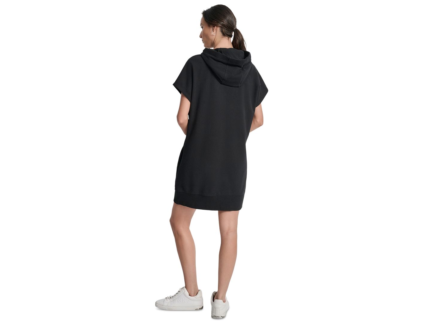 Женское платье DKNY Sport Two-Tone Hooded Mini, цвет: Чёрный — фото 4
