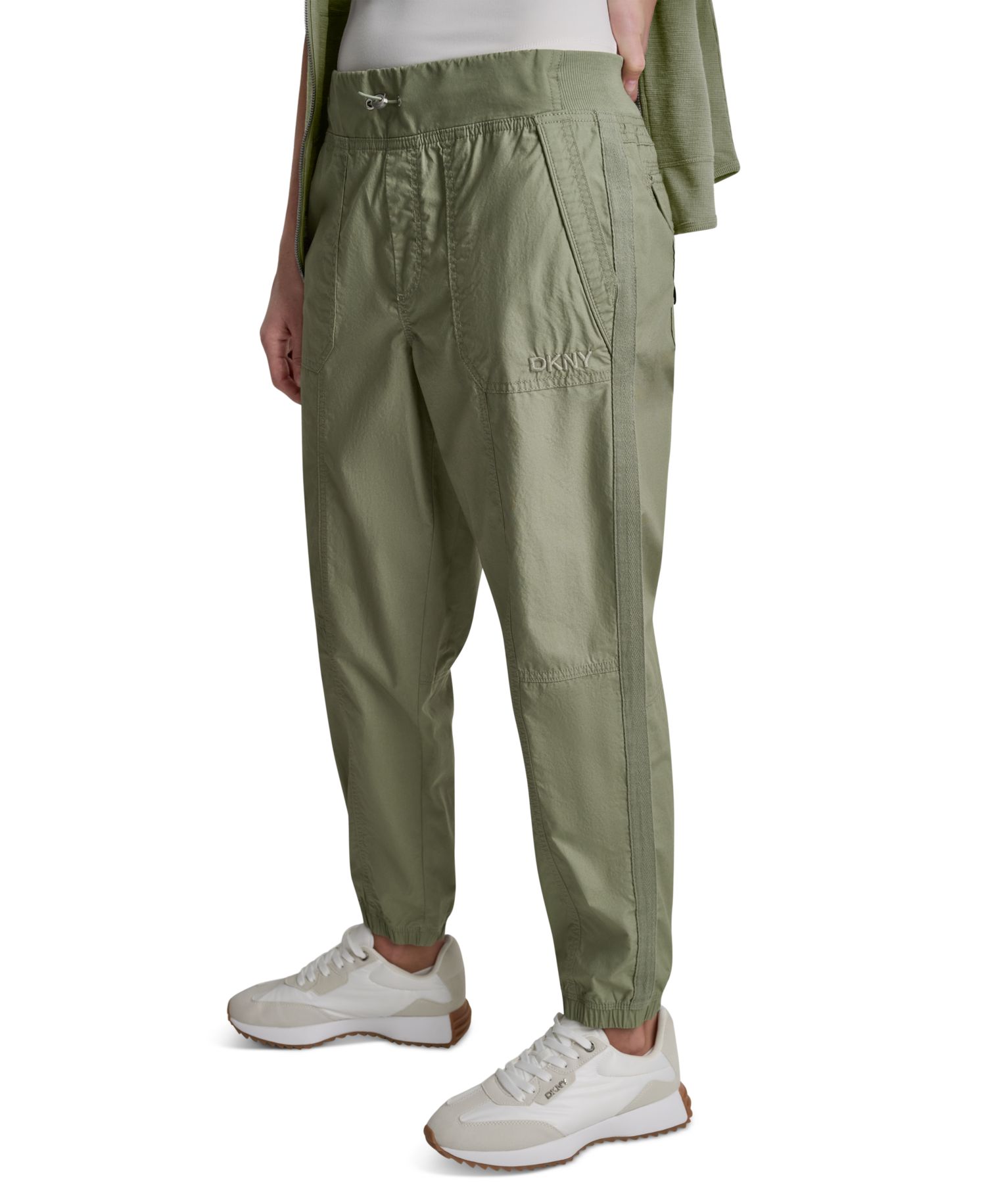 Women's High-Rise Cotton Poplin Bungee Joggers