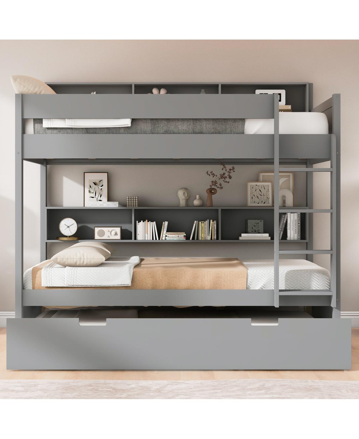 Streamdale Furniture Full over full bunk bed with trundle