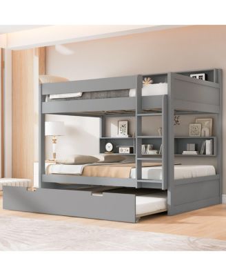Full over full bunk bed with trundle