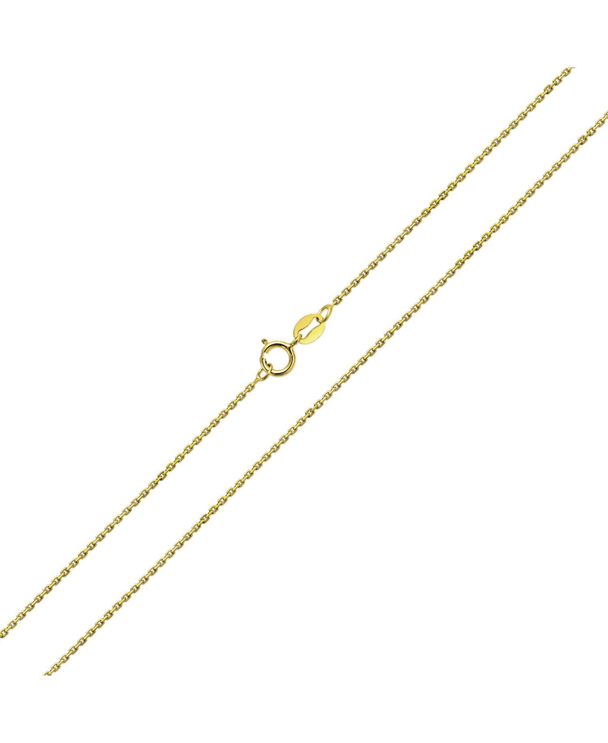 Bling Jewelry 1MM Fine Thin 14k Cuban Cable Link Chain Necklace -Nickel-Free 16, 18 Inch Length - Gold-tone