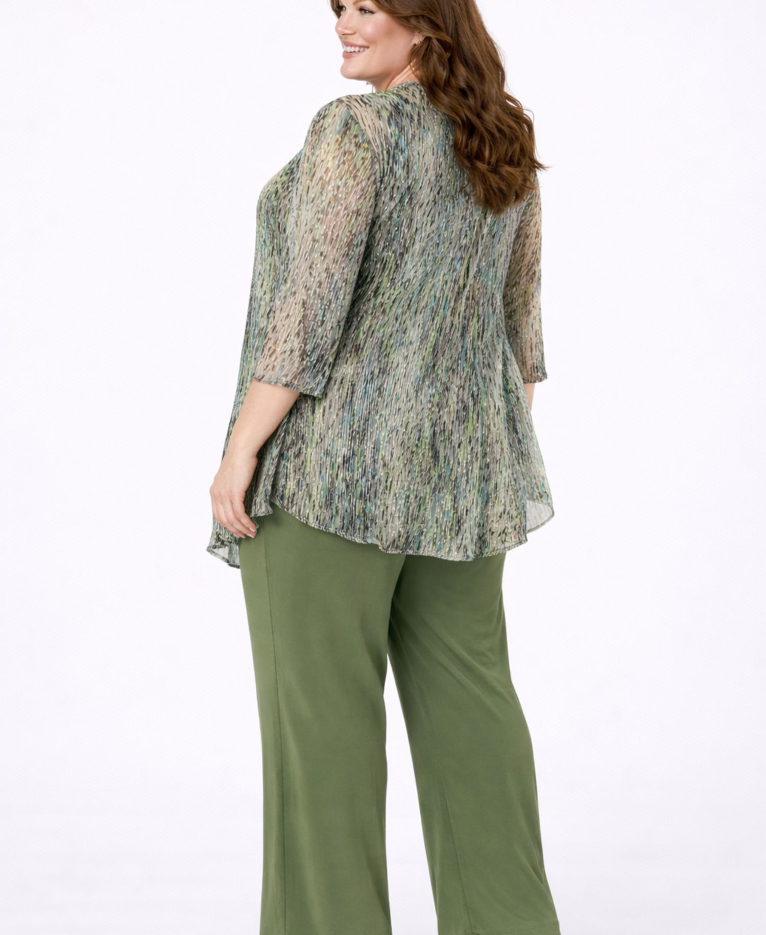 Plus Size Tank Top, Jacket, and Pants, 3-Piece Set