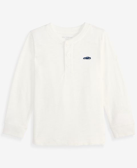 Футболка Epic Threads Long-Sleeve Icon Slub Henley T-Shirt для мальчиков-малышей, цвет: Angel Whit