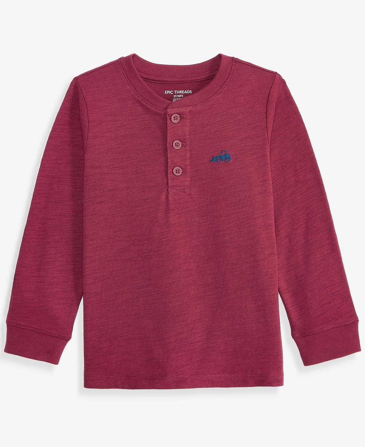 Epic Threads Toddler Boys' 12M-5T Long-Sleeve Icon Slub Henley T-Shirt, Macy's Exclusive