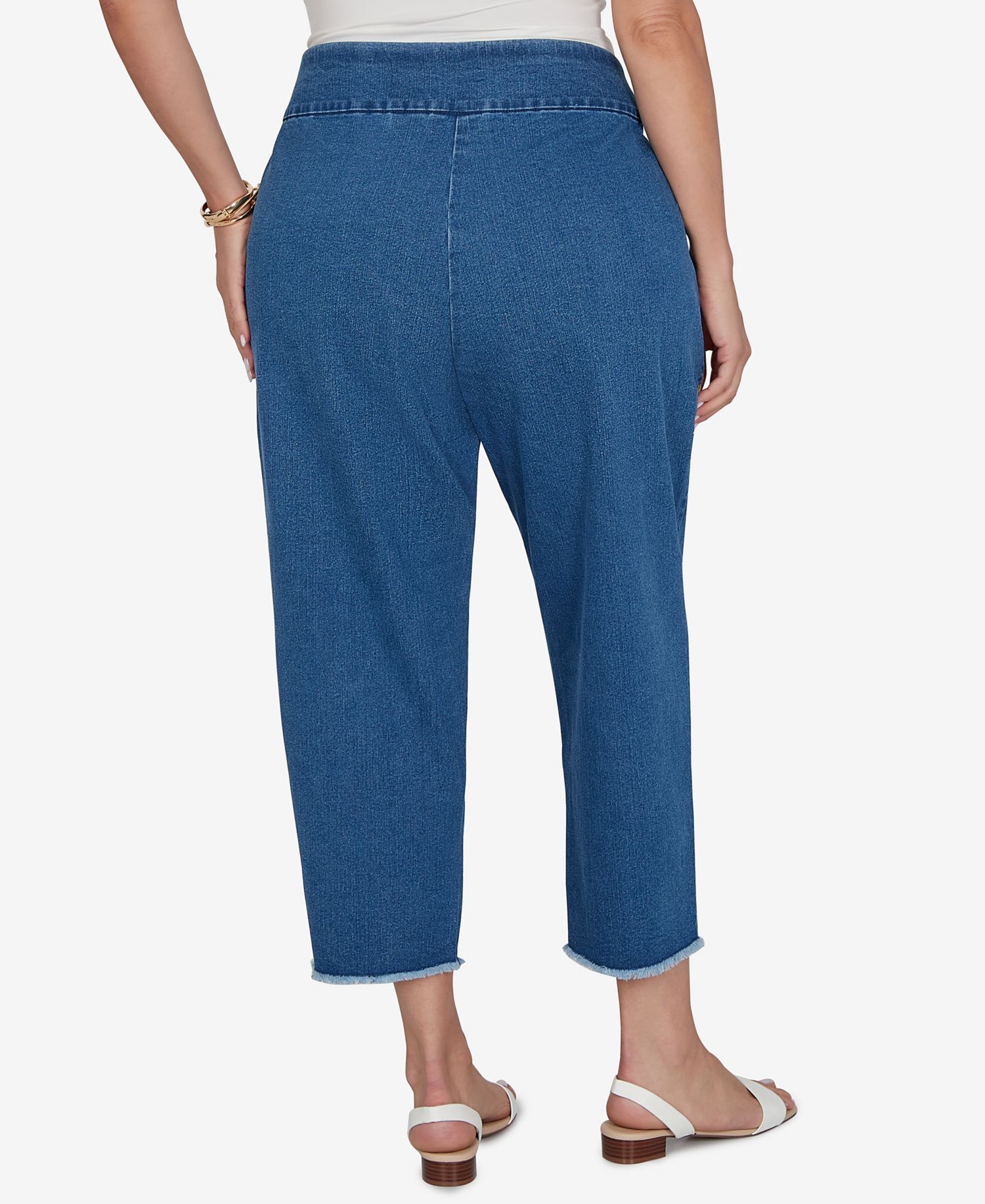 Plus Size Camden Market Floral Crochet Applique Ankle Jeans