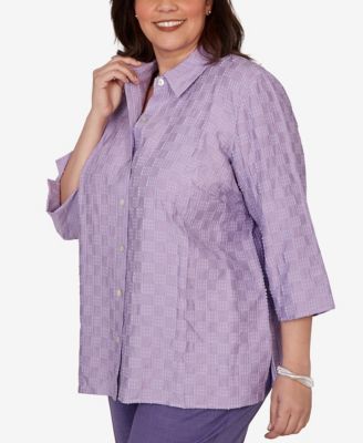 Women's Purple Button Up Shirts | Macy's