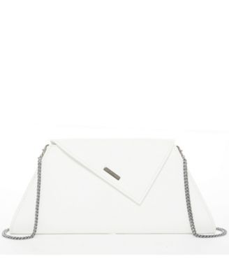 White Purse Saffiano Leather Clutch Bag Crossbody Evening Purse Unique Women's Handbag