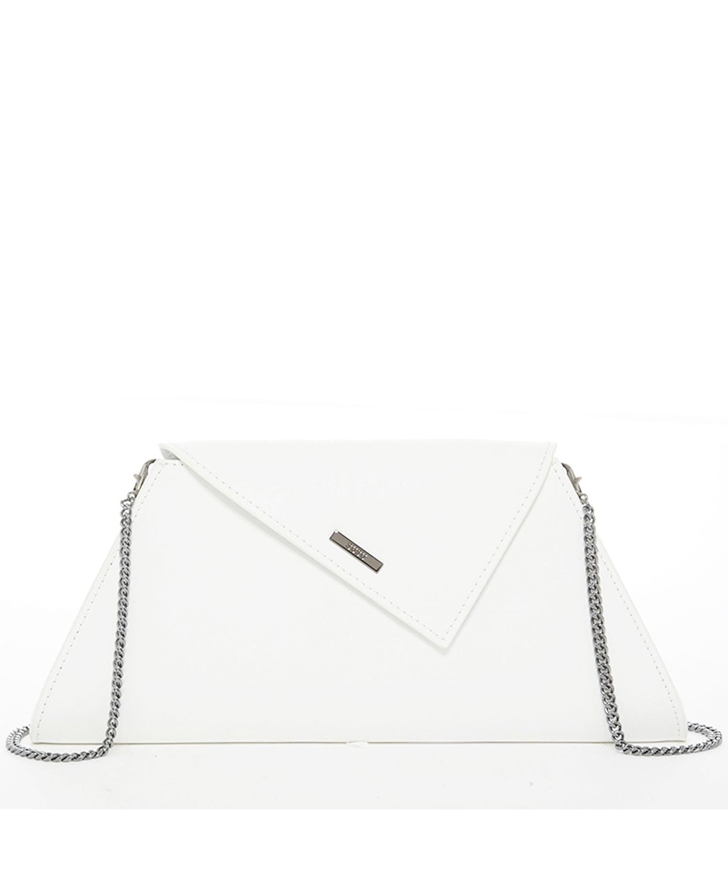 White Purse Saffiano Leather Clutch Bag Crossbody Evening Purse Unique Women's Handbag