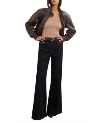 Women's Flared Pocket-Detail Jeans
