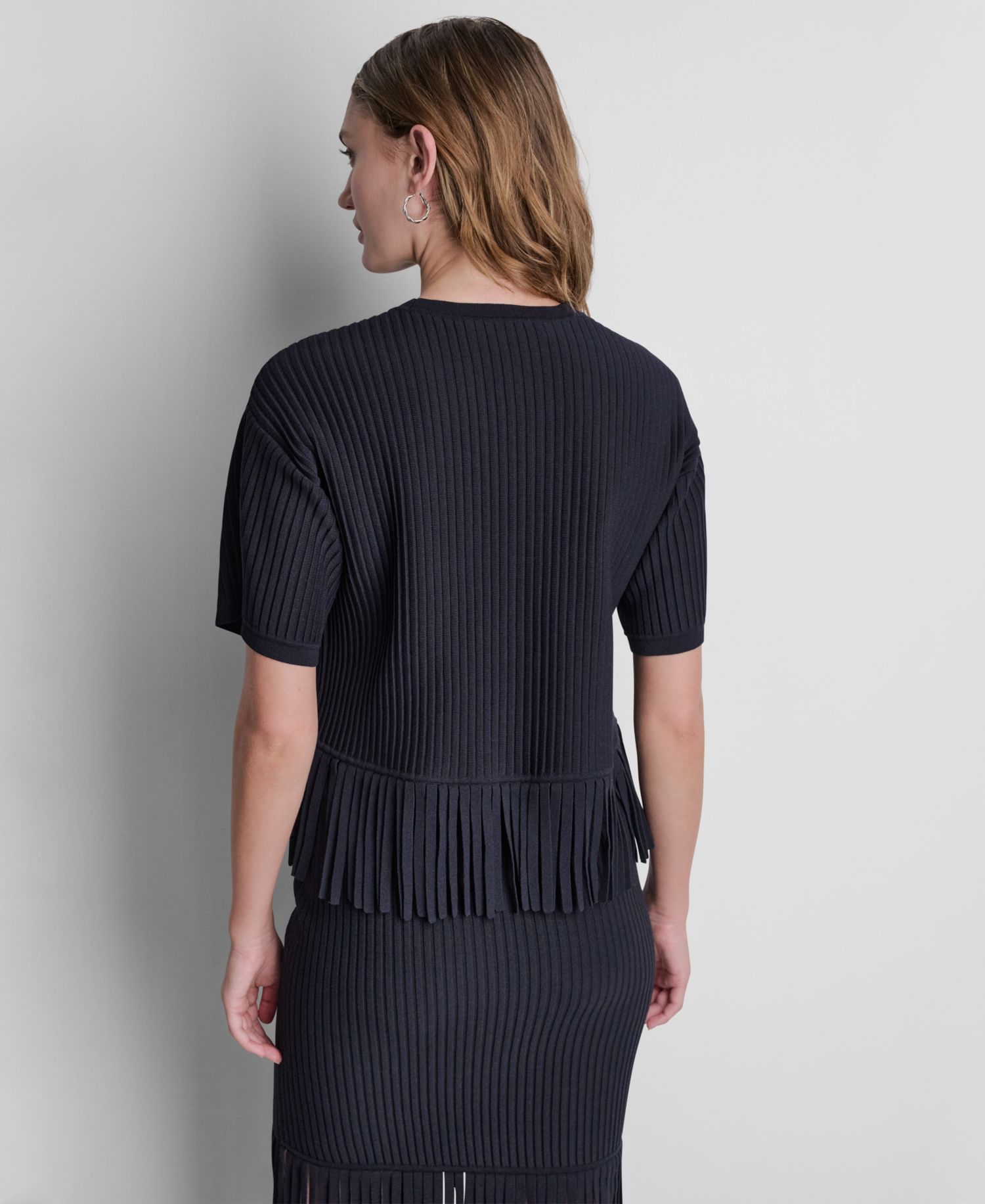 Women's Fringe Crewneck Sweater Top