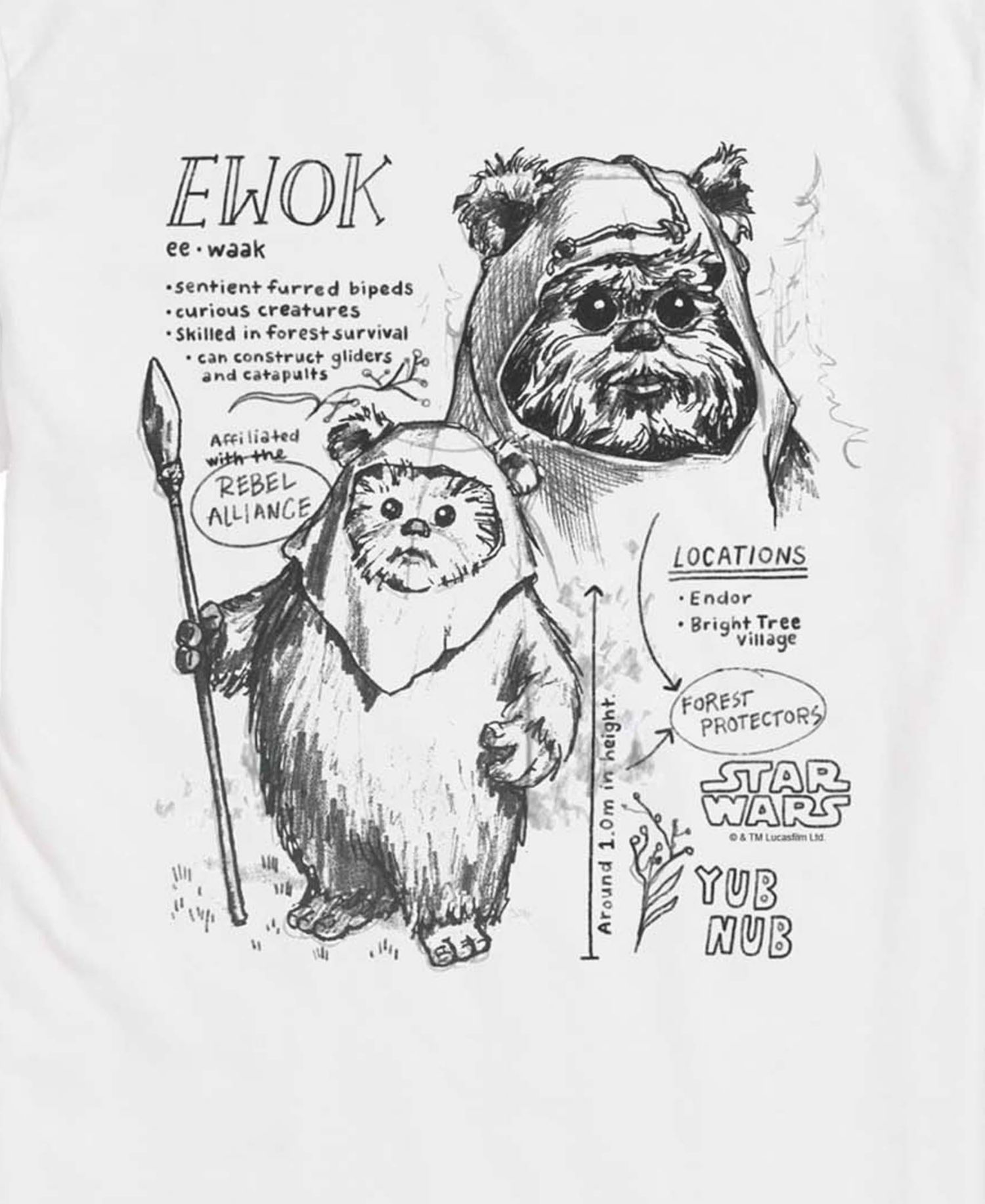Men's Ewok Field Guide Short-Sleeve Graphic T-Shirt