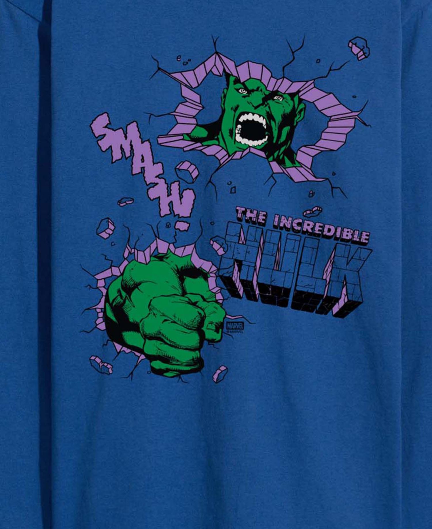 Men's The Hulk Punch Wall Long-Sleeve Graphic T-Shirt