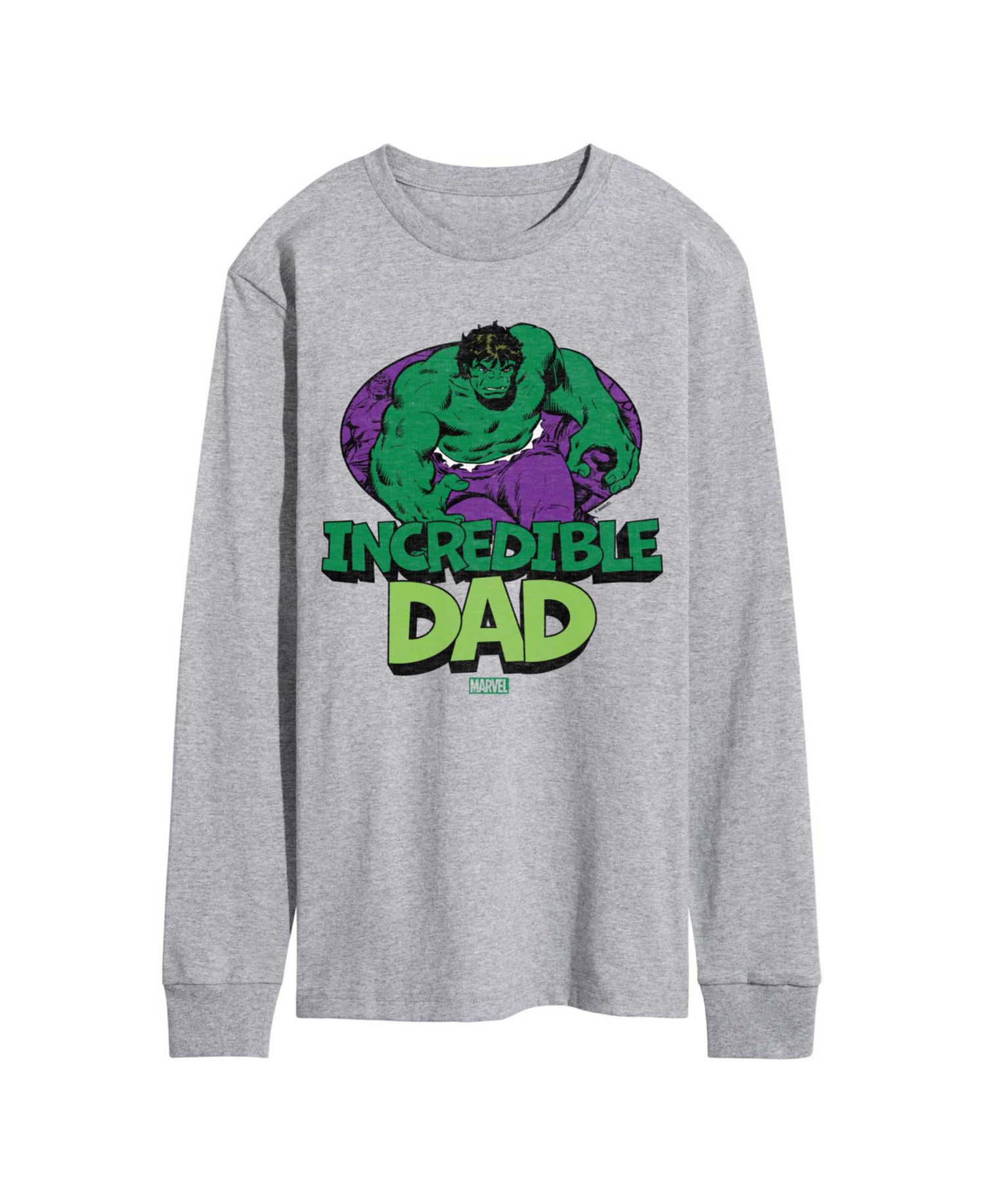 Men's The Hulk Incredible Dad Long-Sleeve Graphic T-Shirt