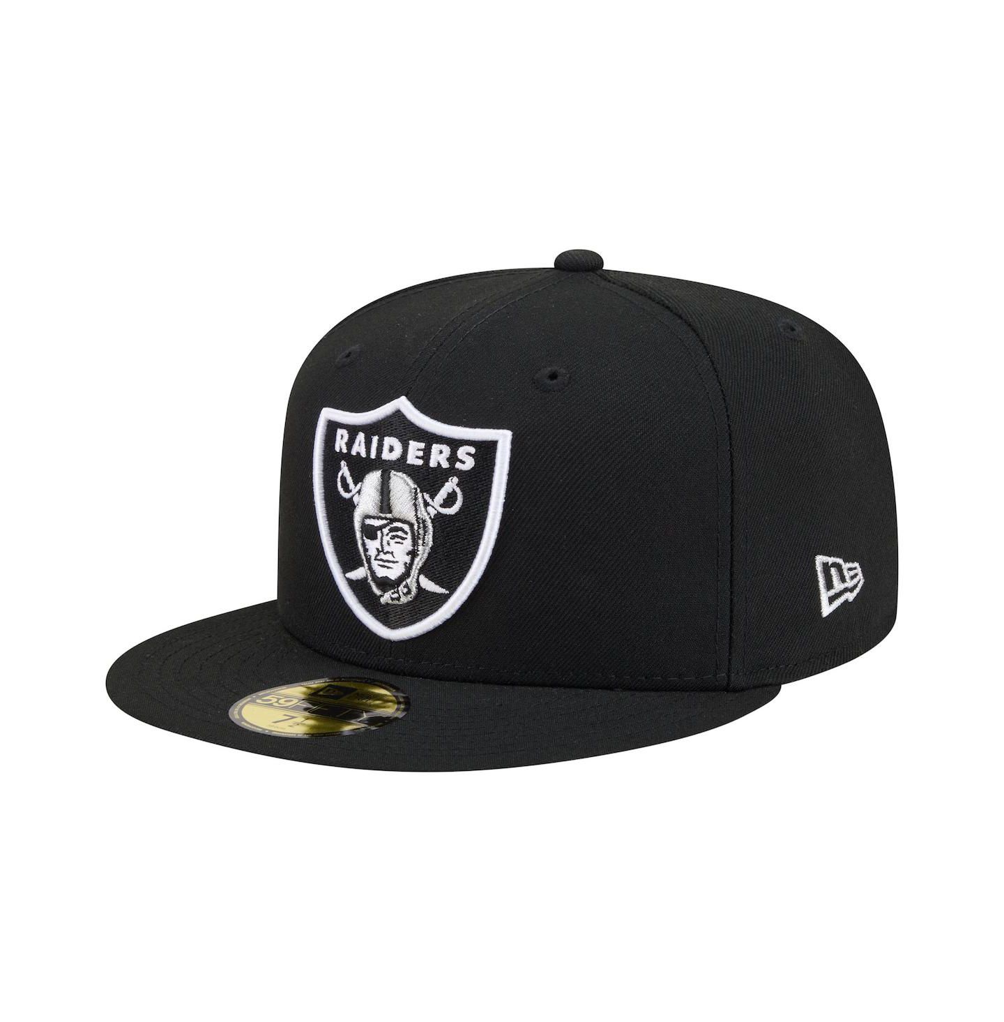 Мужская кепка New Era Black Las Vegas Raiders 59FIFTY Fitted Hat — фото 1