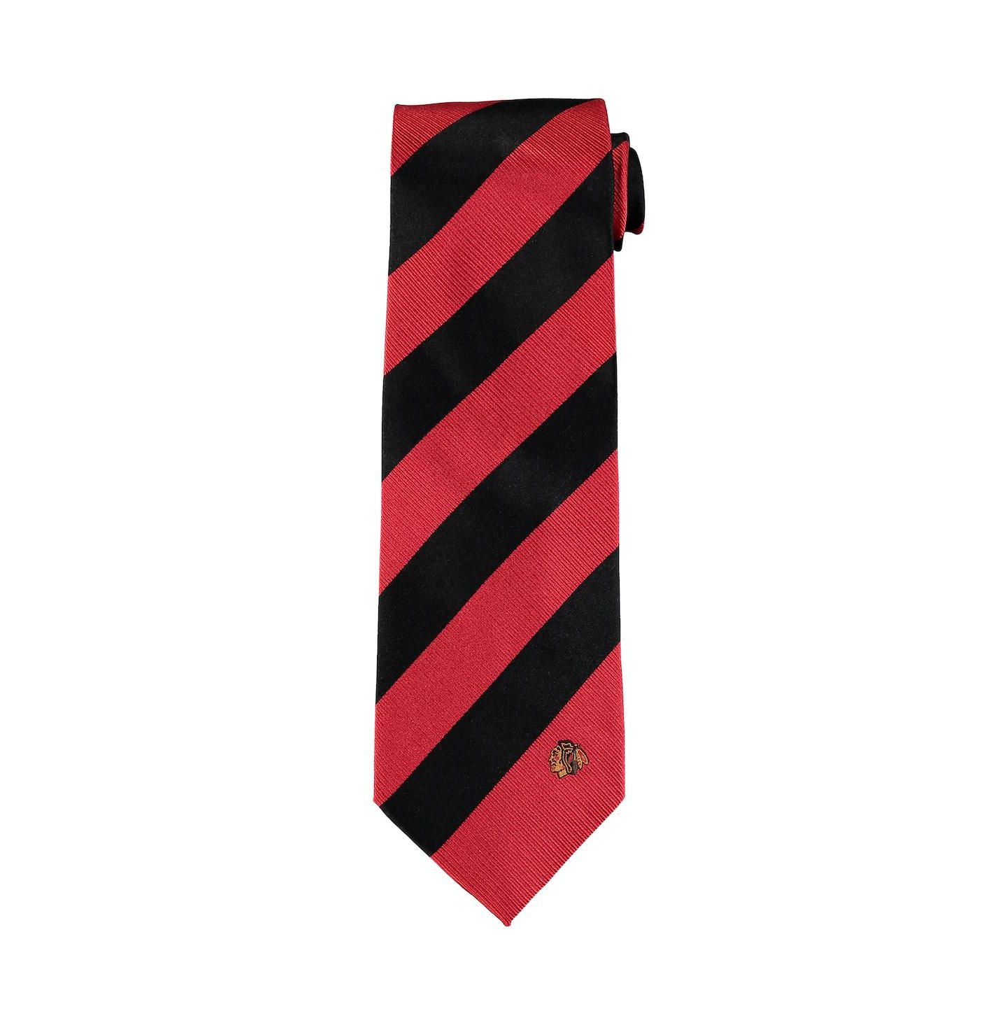 Мужской галстук Eagles Wings Chicago Blackhawks Regiment Woven Silk Tie — фото 1