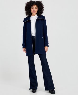 Women's Collared Zip-Front Coat