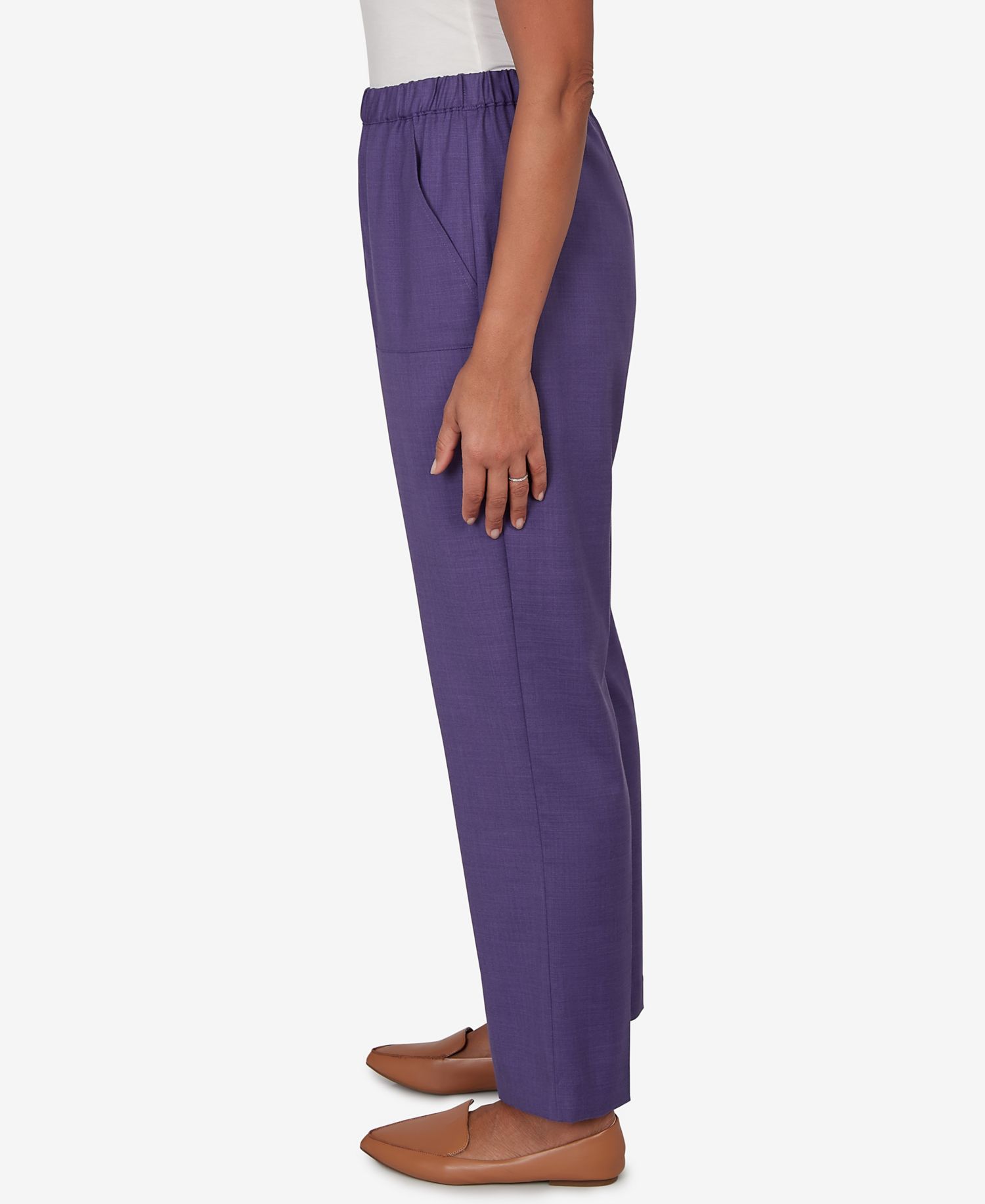 Petite Grand Bazaar Textured Pull-On Pants
