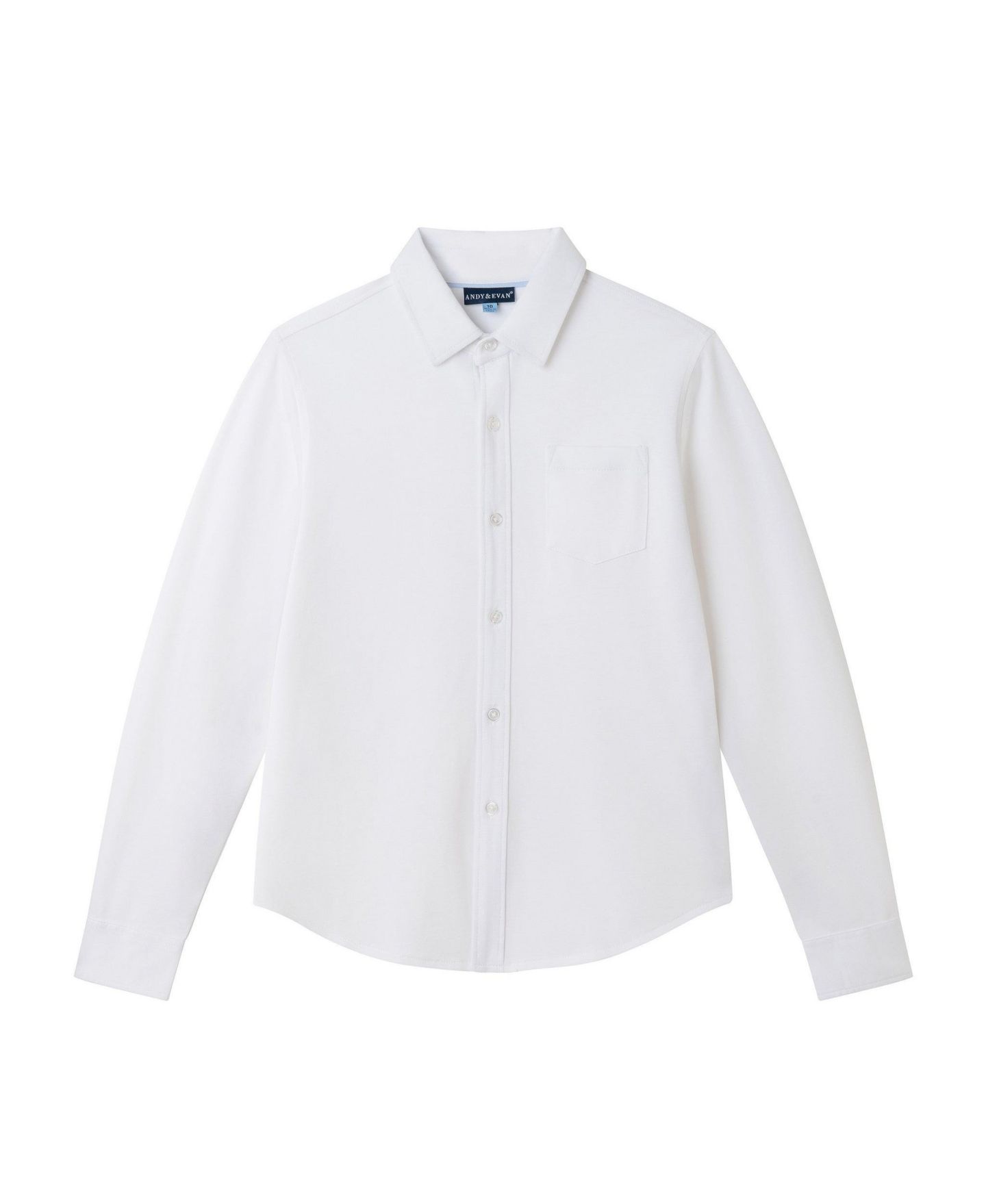 Рубашка Andy & Evan White Knit-Tech Shirt для мальчиков, цвет: Белый — фото 4