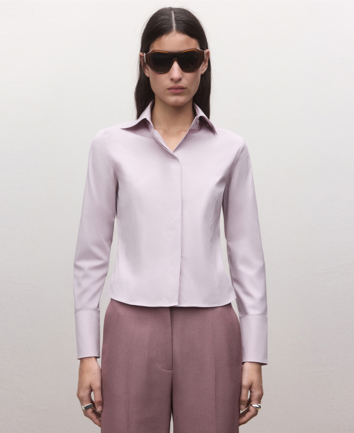 Mango Women's Fitted Cotton Shirt