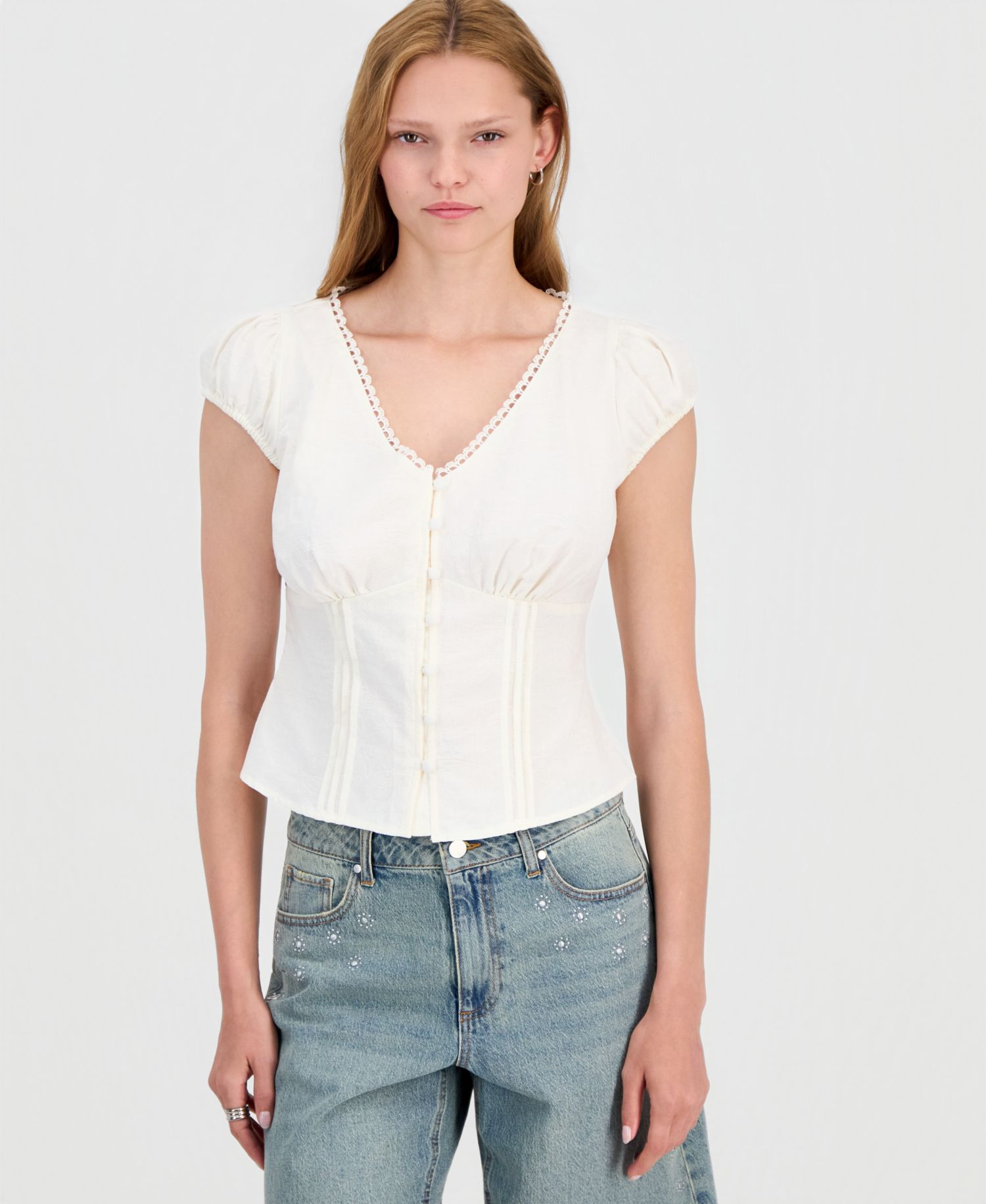 Women's Femme Cap-Sleeve Blouse