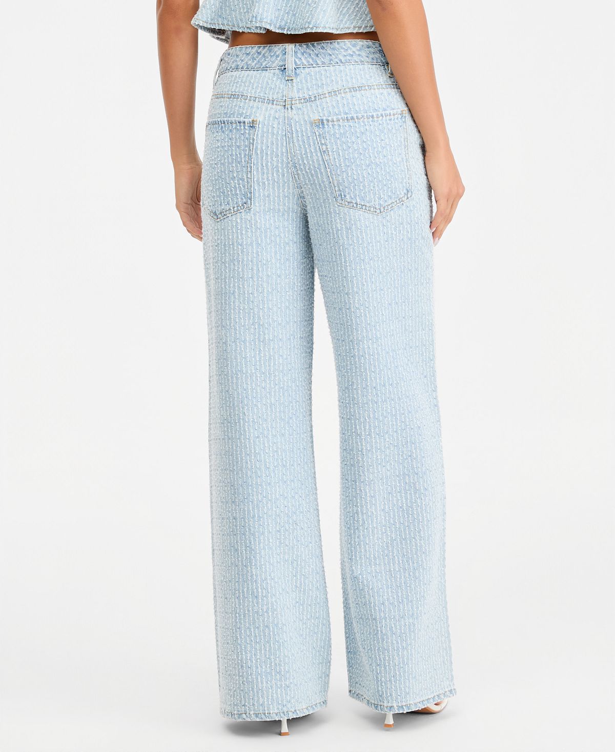 Bar III Women's High-Rise Wide-Leg Jeans, Macy's Exclusive view 4 — MAYCSS fashion products