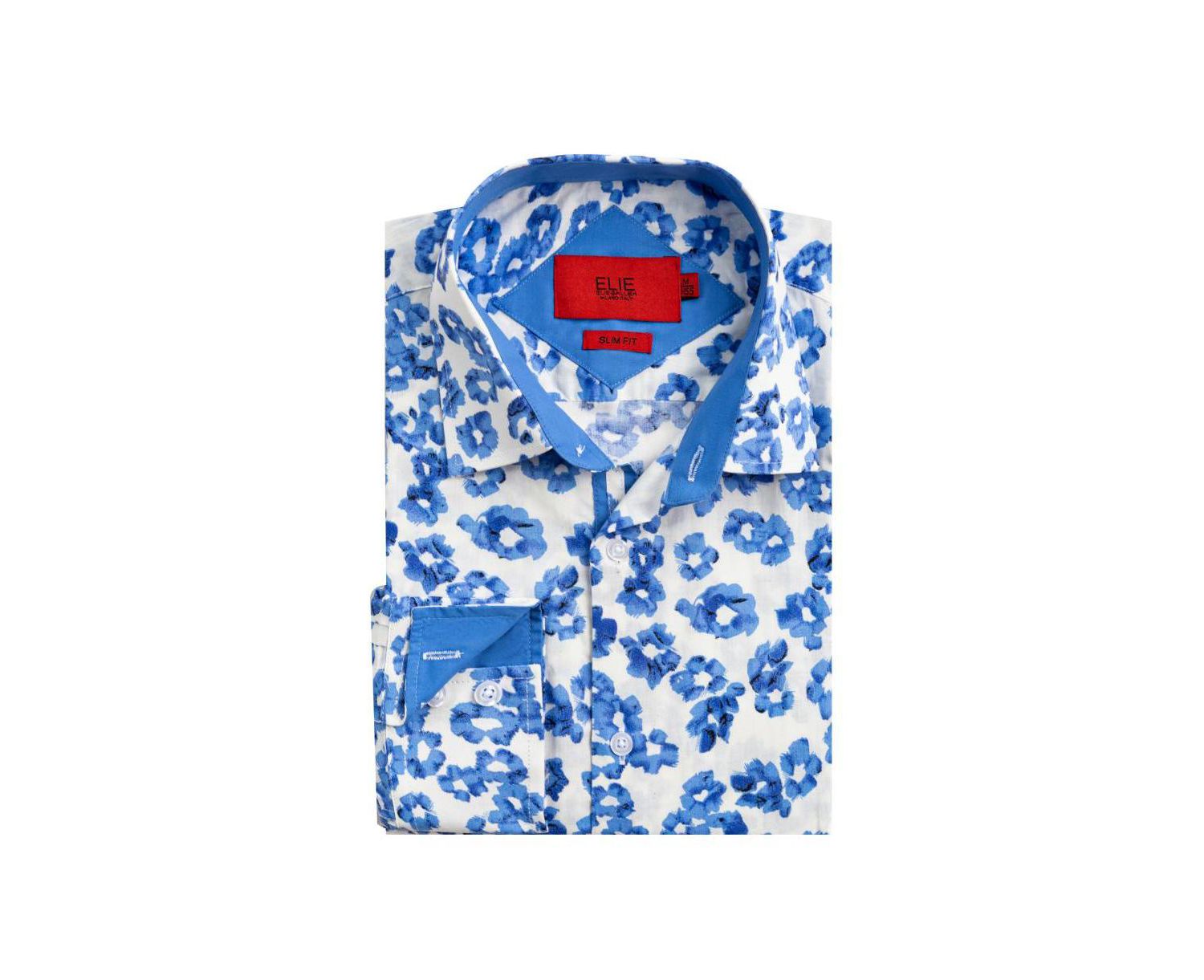 Men's Slim Fit Floral Sport Button-Down Shirt