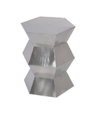Renzo 16 in. W Stainless Steel Modern End Table