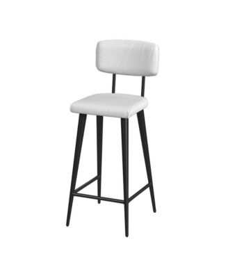 Saddle Leather Rectangular Counter Stool