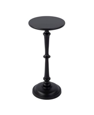 Butler Specialty Alisa 10 in. W Round All Metal Pedestal Base End Table ...