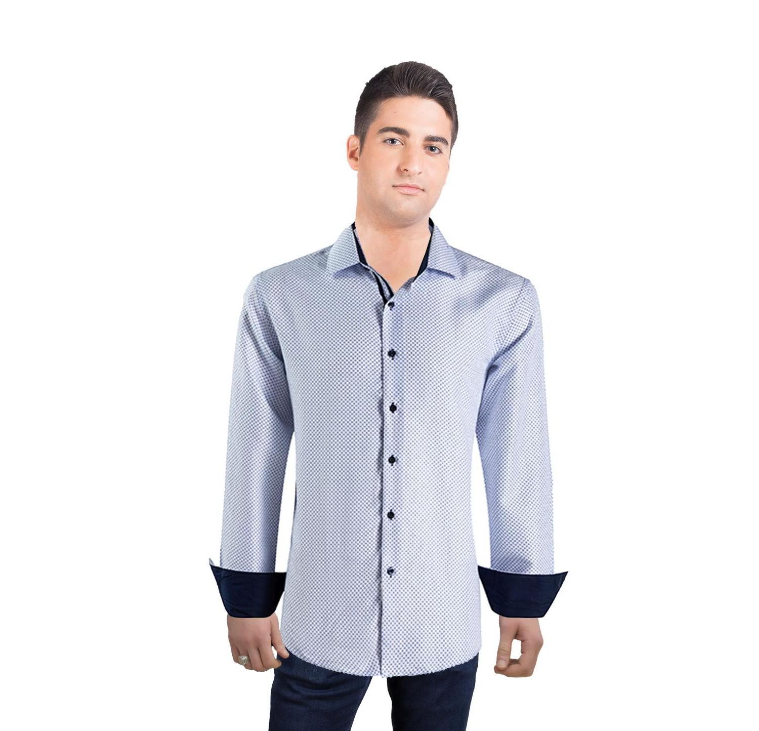 Men's Slim Fit Micro Ditsy Button-Down Shirt