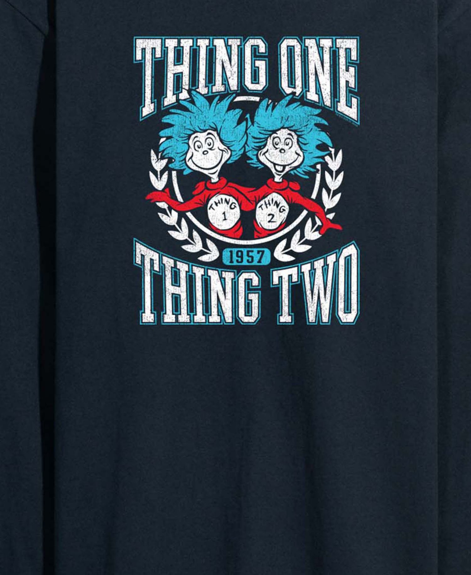 Men's Dr. Seuss Things Collegiate Long-Sleeve Graphic T-Shirt