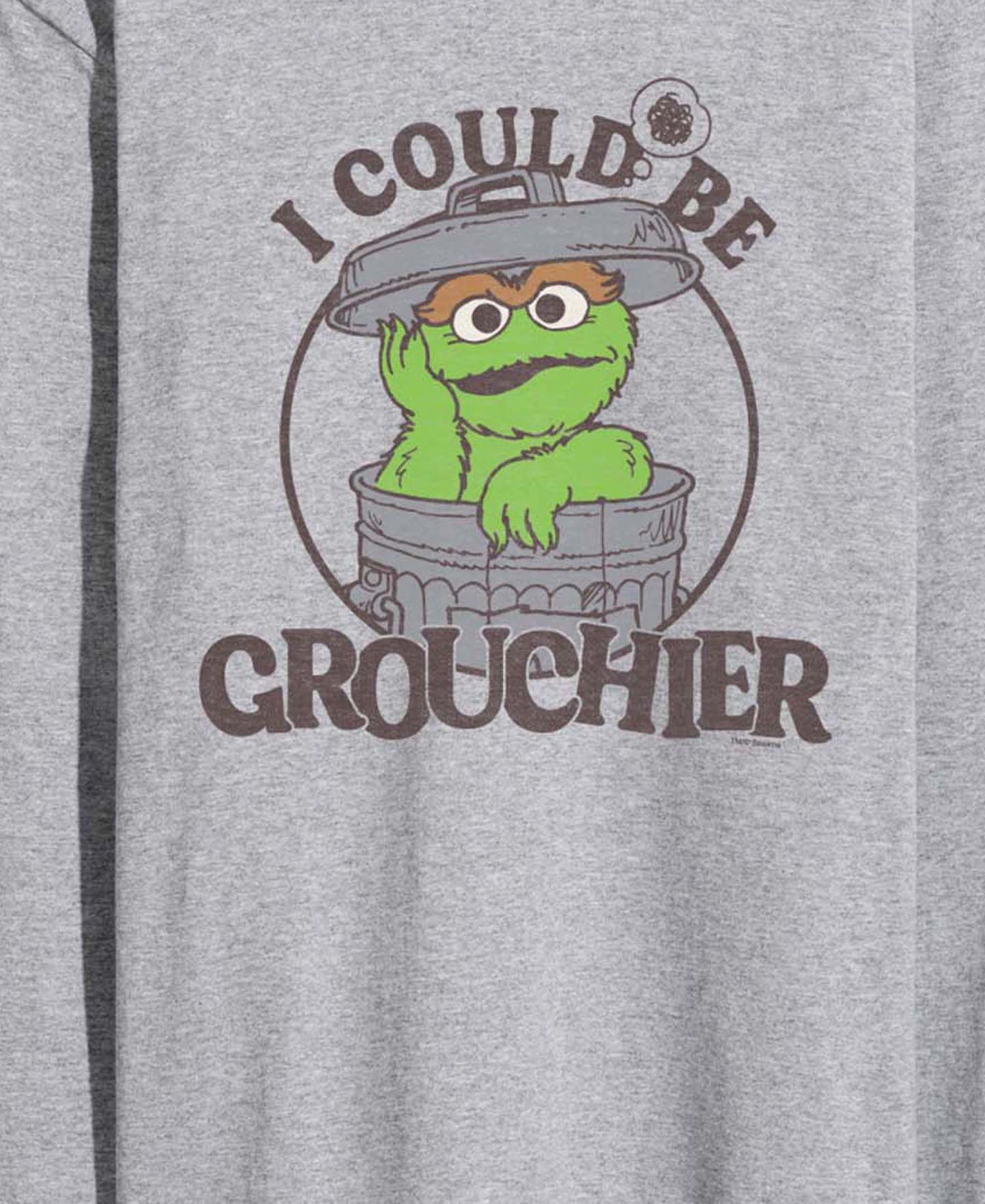 Мужская футболка AIRWAVES Sesame Street Could Be Grouchier Oscar Long-Sleeve Graphic, цвет: Меланжевый — фото 3