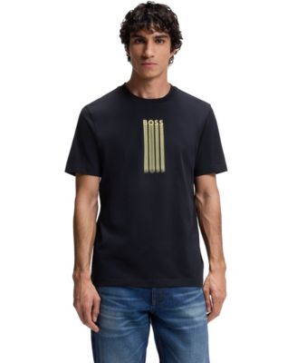 BOSS by Men's Cotton-Jersey Logo Artwork T-Shirt
