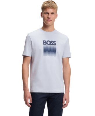 BOSS by Men's Cotton-Jersey Logo Print T-Shirt