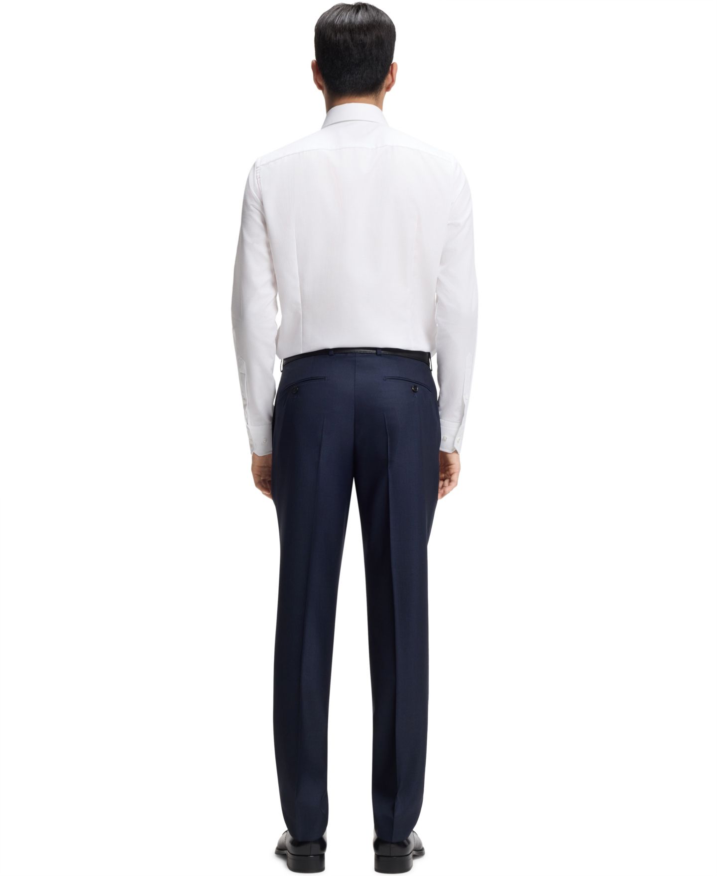 Мужская рубашка Hugo Boss Cotton Slim-Fit Dress Shirt, цвет: Белый — фото 5