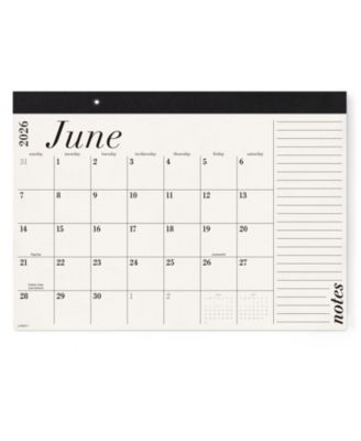 Desk Calendar 2026-2027 Blotter Large Day Block Minimalist