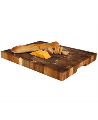 Acacia Wood Butcher Block Carving and Cutting Board, Servving Board with Juice Groove