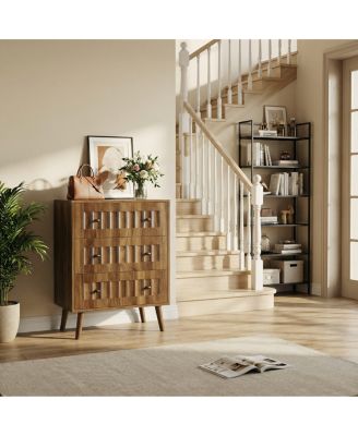 Modern 3-Drawer Wooden Storage Dresser