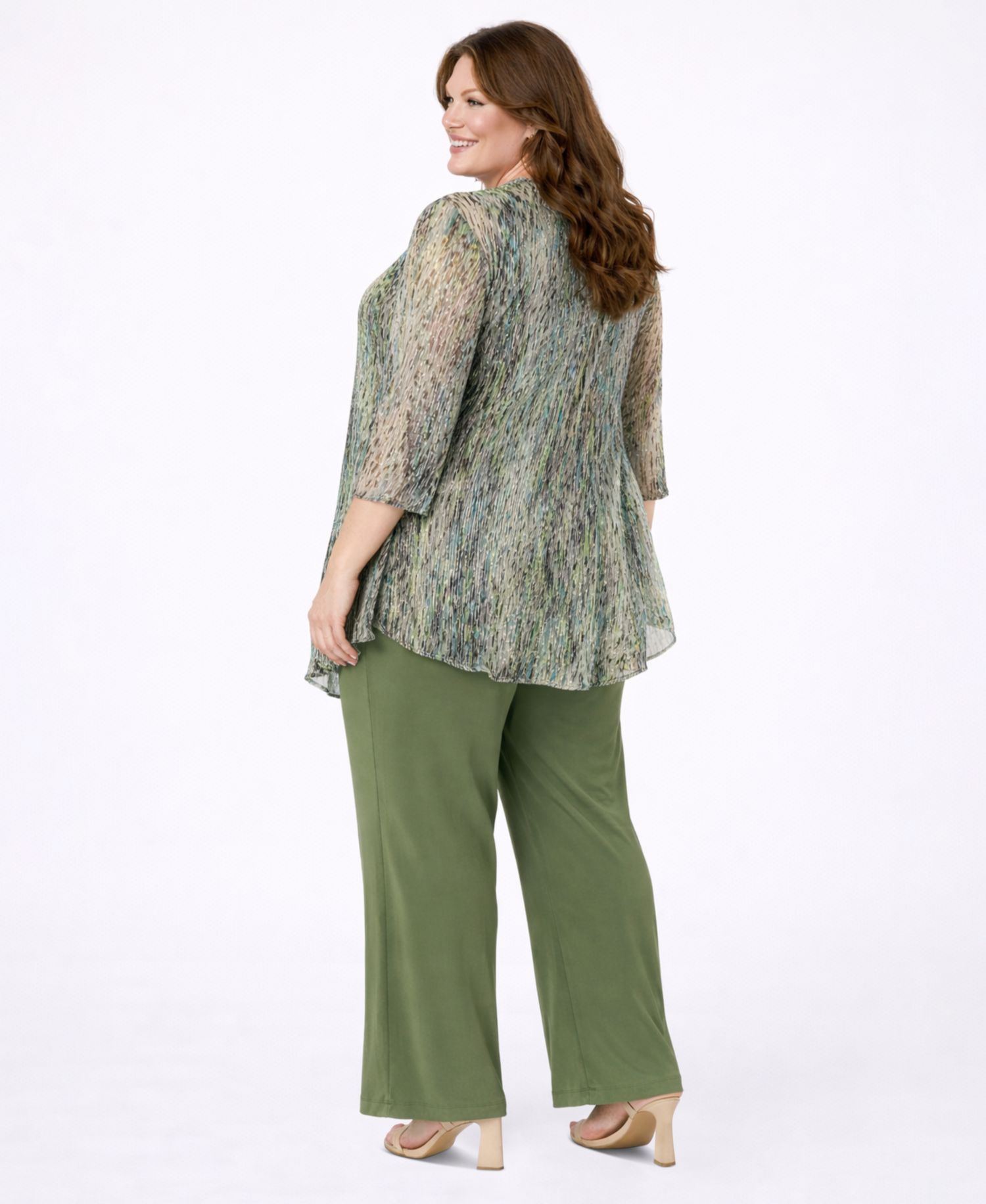 Plus Size Tank Top, Jacket, and Pants, 3-Piece Set