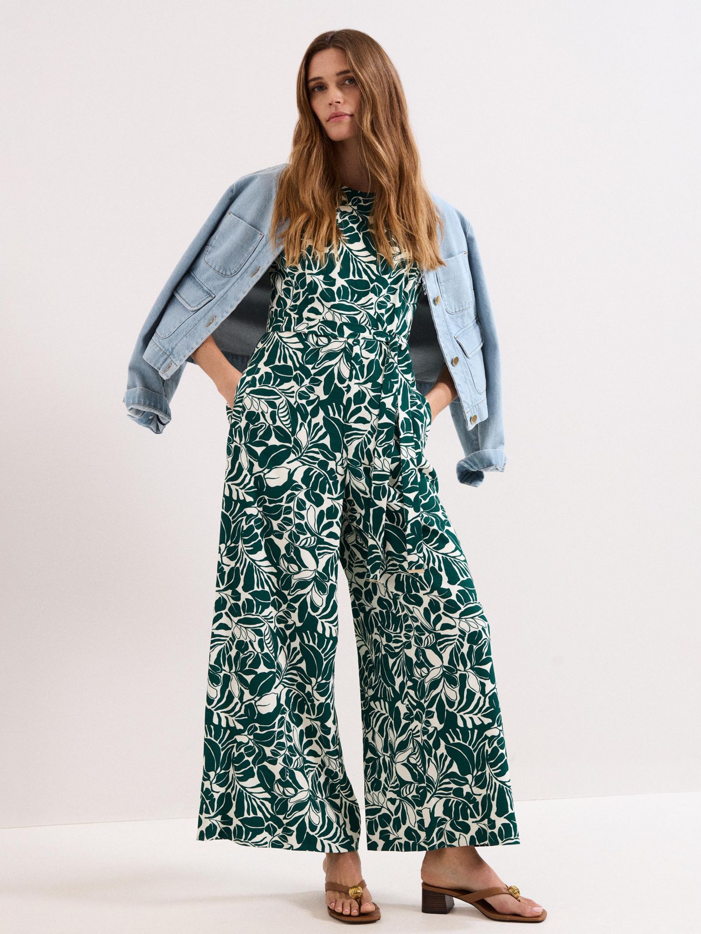 Женский комбинезон Phase Eight Marta Jumpsuit, цвет: Средний зелёный — фото 8