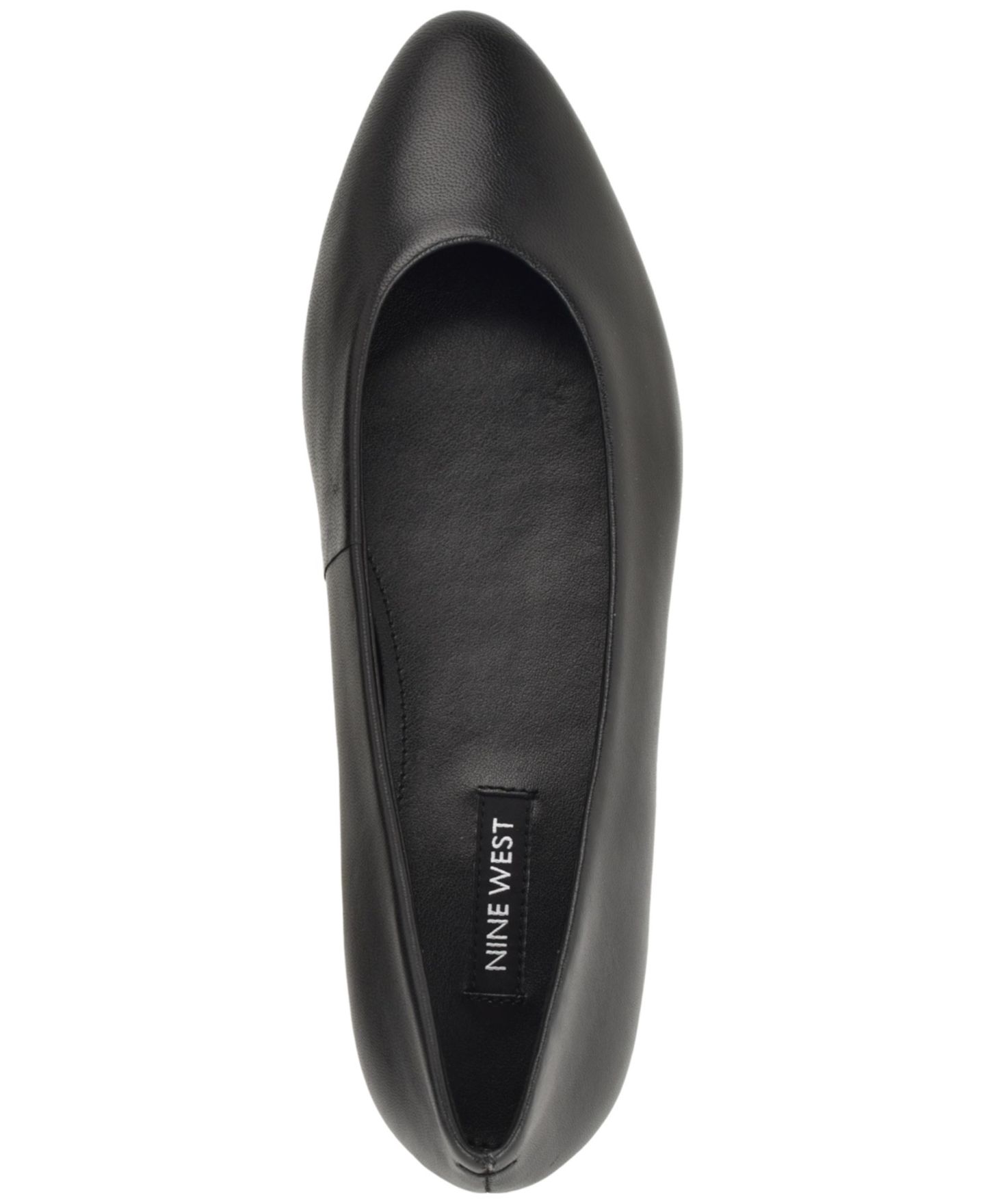 Женские балетки Nine West Valore Slip-On Dress Ballet Flats, цвет: Чёрный кожаный — фото 4