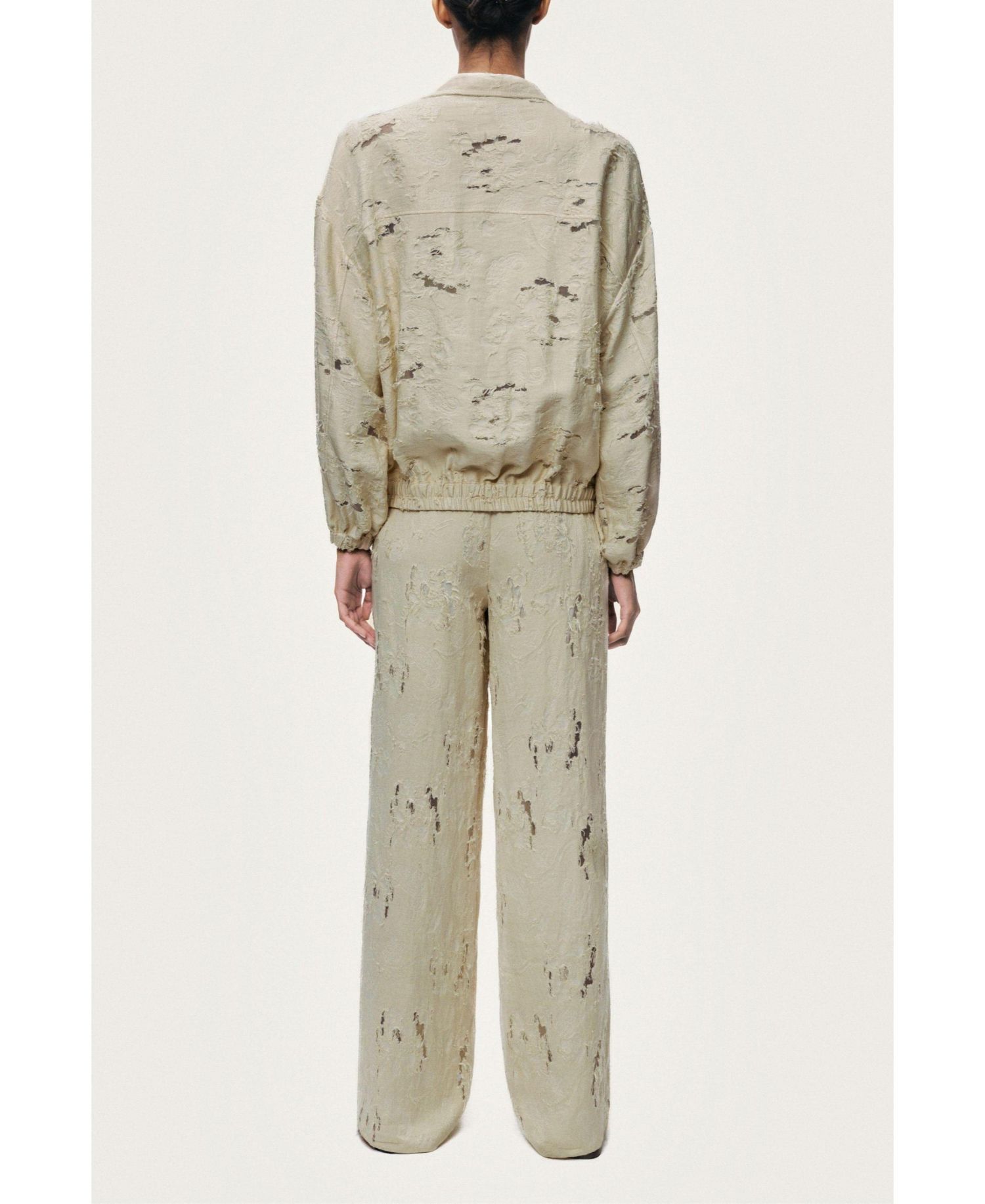 Women's Jacquard Wide-Leg Trousers