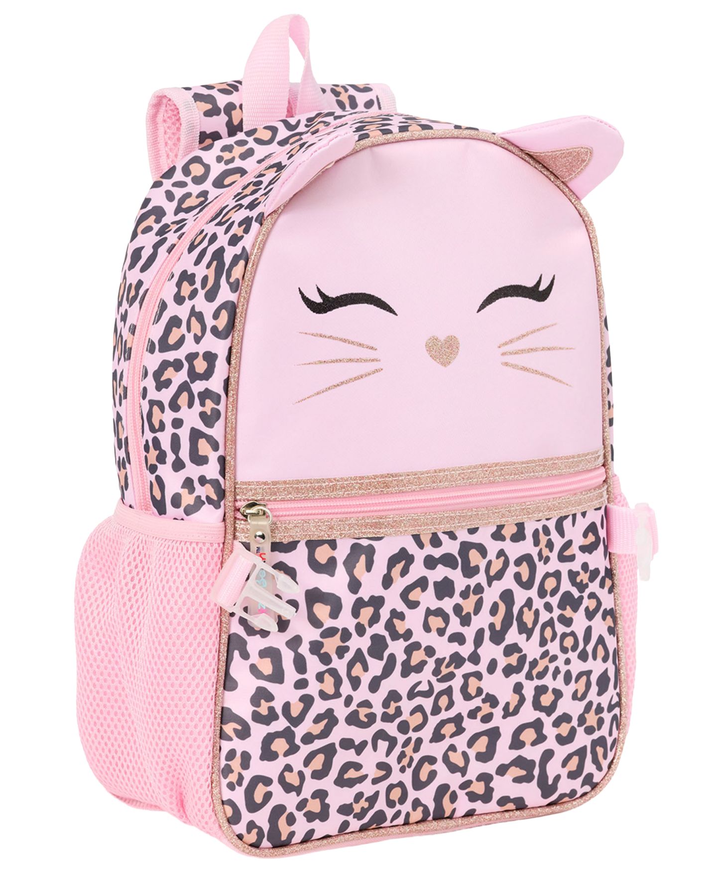 Сумки Biz & Bean Butterfly Preschool Cat Graphic Design Backpack and Lunch Bag, 2-Piece Set для девочек-малышей, цвет: Розовый / Чёрный — фото 4