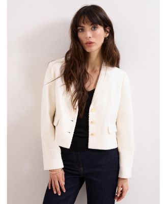 Women's Adria Cropped Textured Jacket Blazer