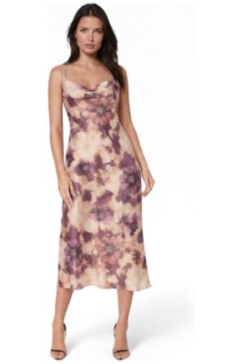 Women's Printed Cowl Maxi Dress