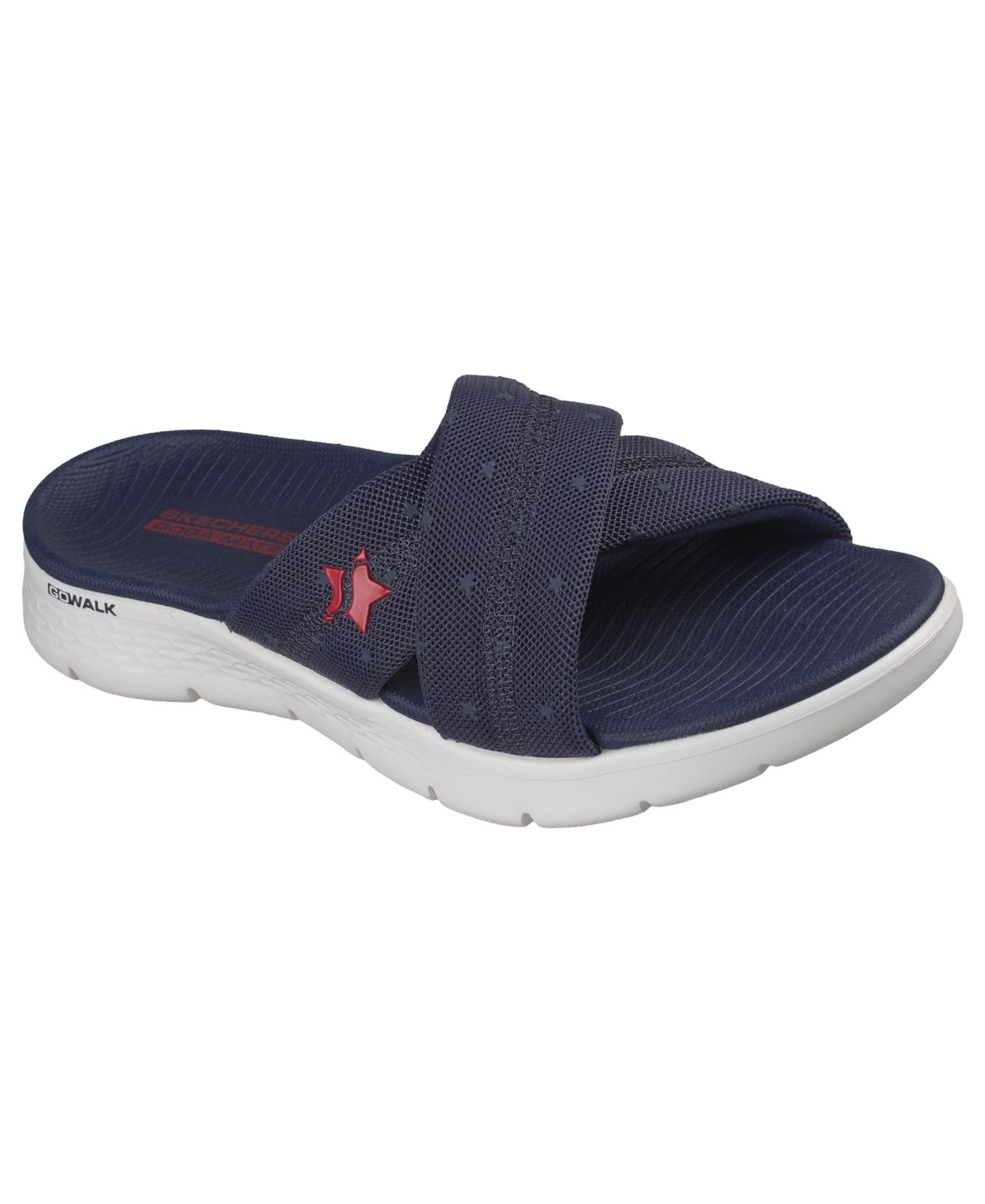 Женские сандалии Skechers GO Walk Flex - Lyra Slide, цвет: Тёмно-синий — фото 1