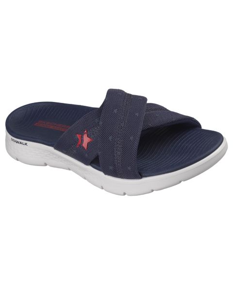 Женские сандалии Skechers GO Walk Flex - Lyra Slide, цвет: Тёмно-синий
