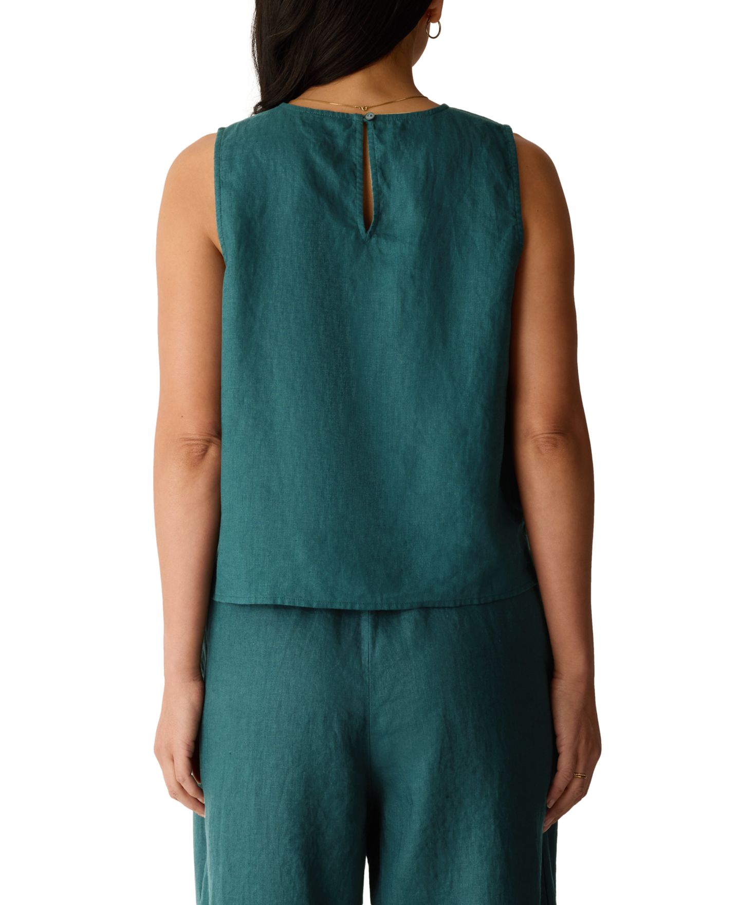 Женский топ Eileen Fisher & Plus Size Round Neck Shell, цвет: Kelp — фото 4
