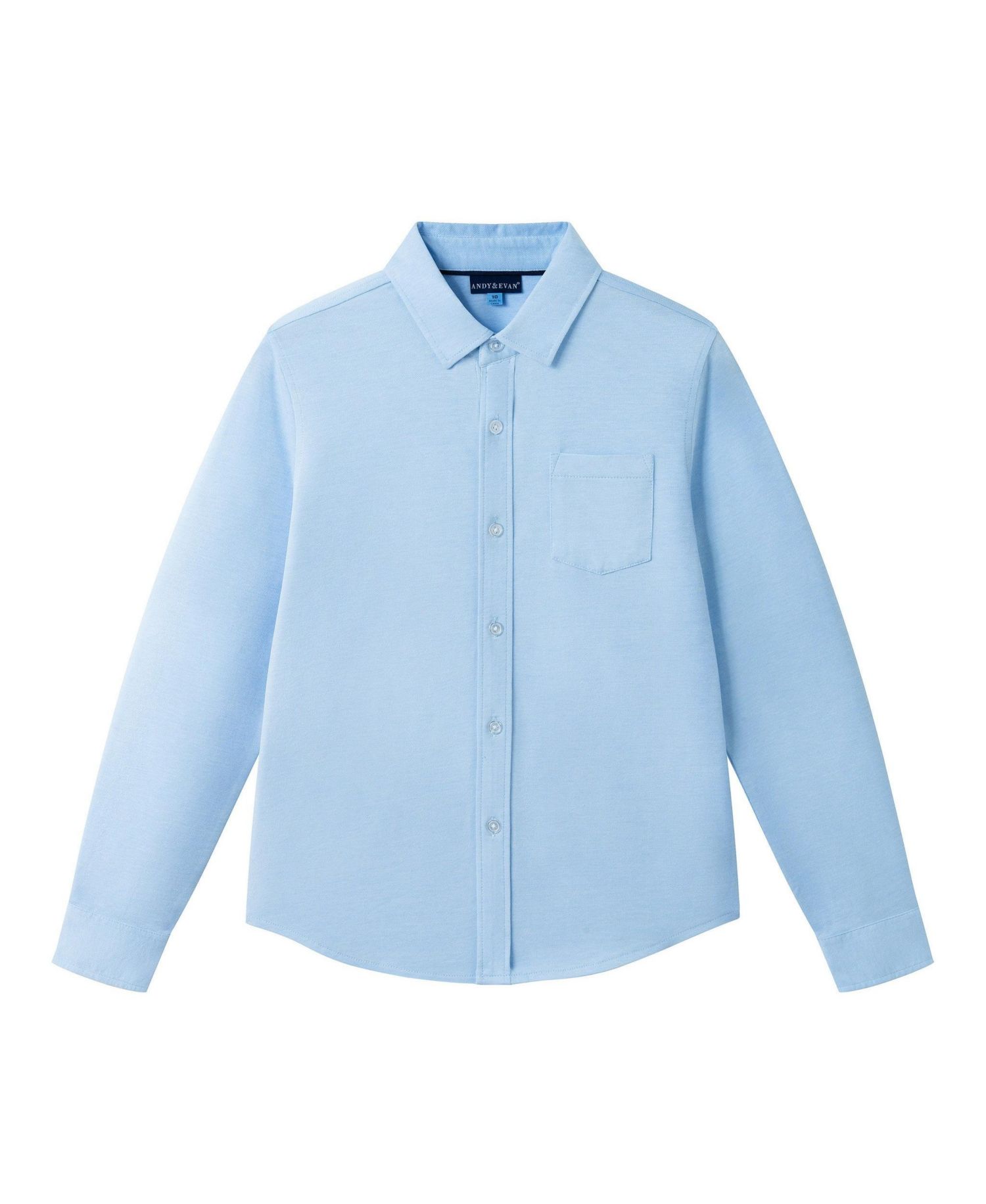 Andy and Evan Little Boys Blue Knit-Tech Shirt