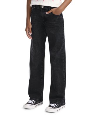 Girls' 7-16 Vintage-Like Mid-Rise Wide Leg Jeans